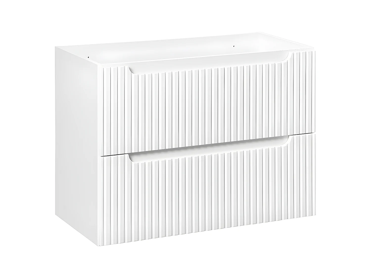 Meuble sous-vasque 80cm 2 tiroirs Riva Blanc
