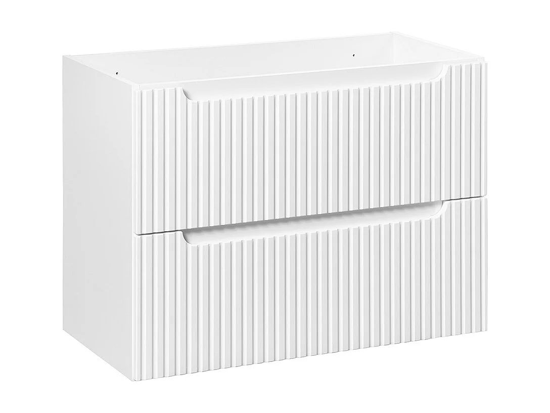 Meuble sous-vasque 80cm 2 tiroirs Riva Blanc