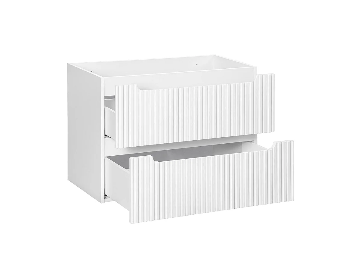 Meuble sous-vasque 80cm 2 tiroirs Riva Blanc