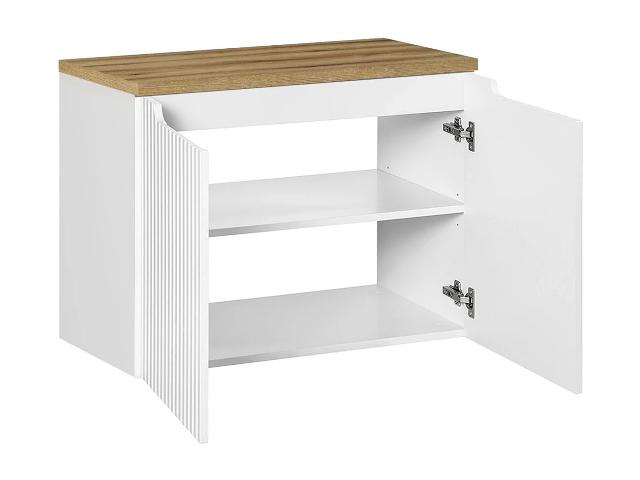 Riva hvid og træ 2-dørs underskab 80 cm