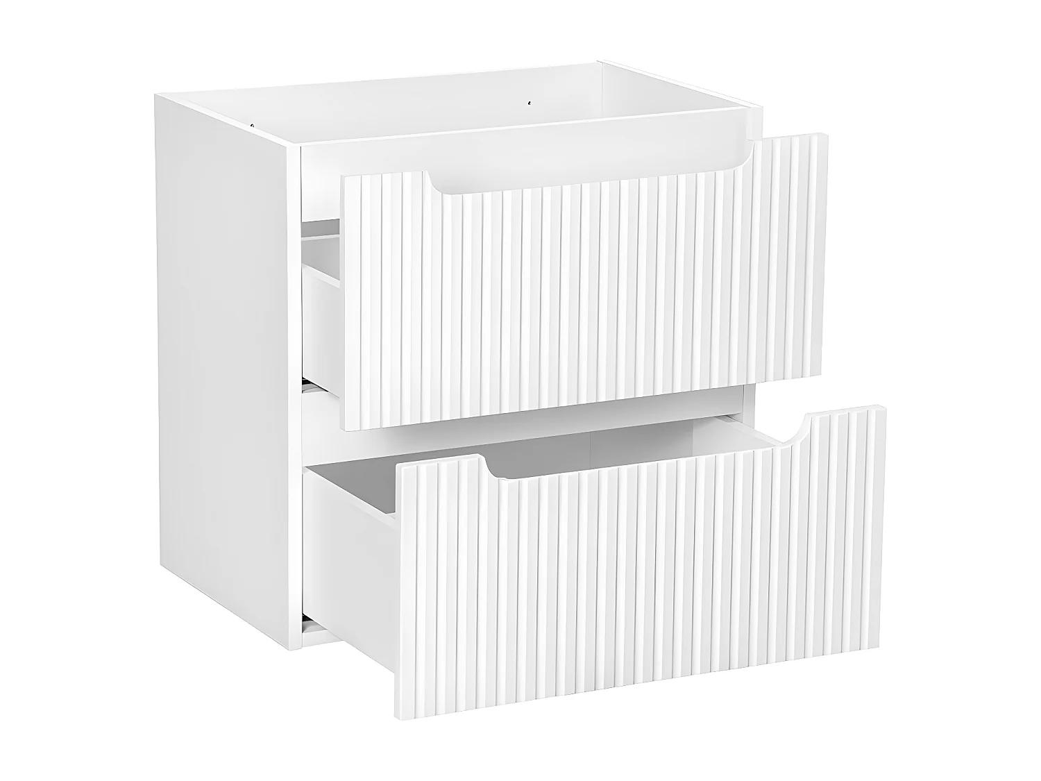 Meuble sous-vasque 60cm 2 tiroirs Riva Blanc