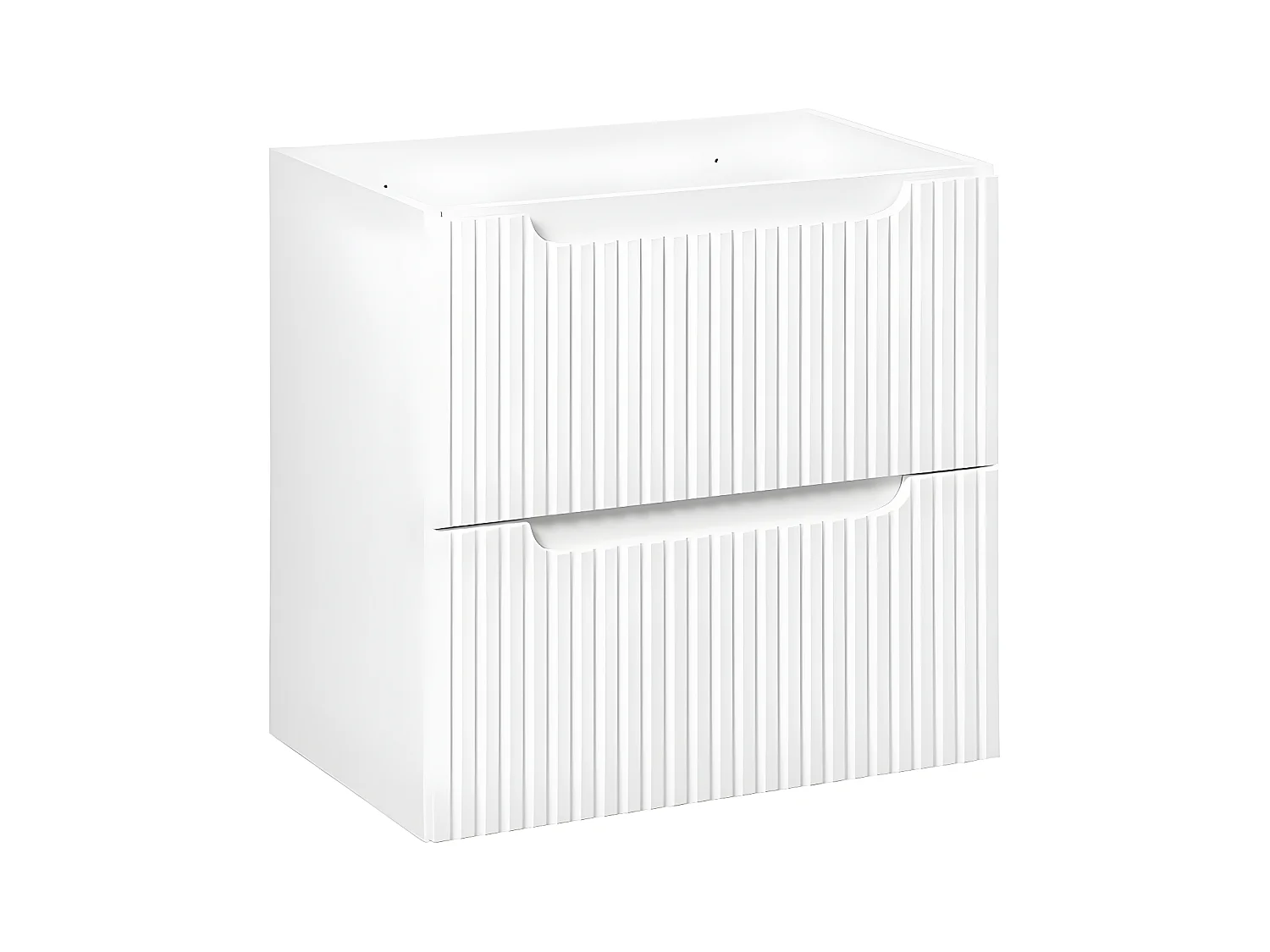 Meuble sous-vasque 60cm 2 tiroirs Riva Blanc