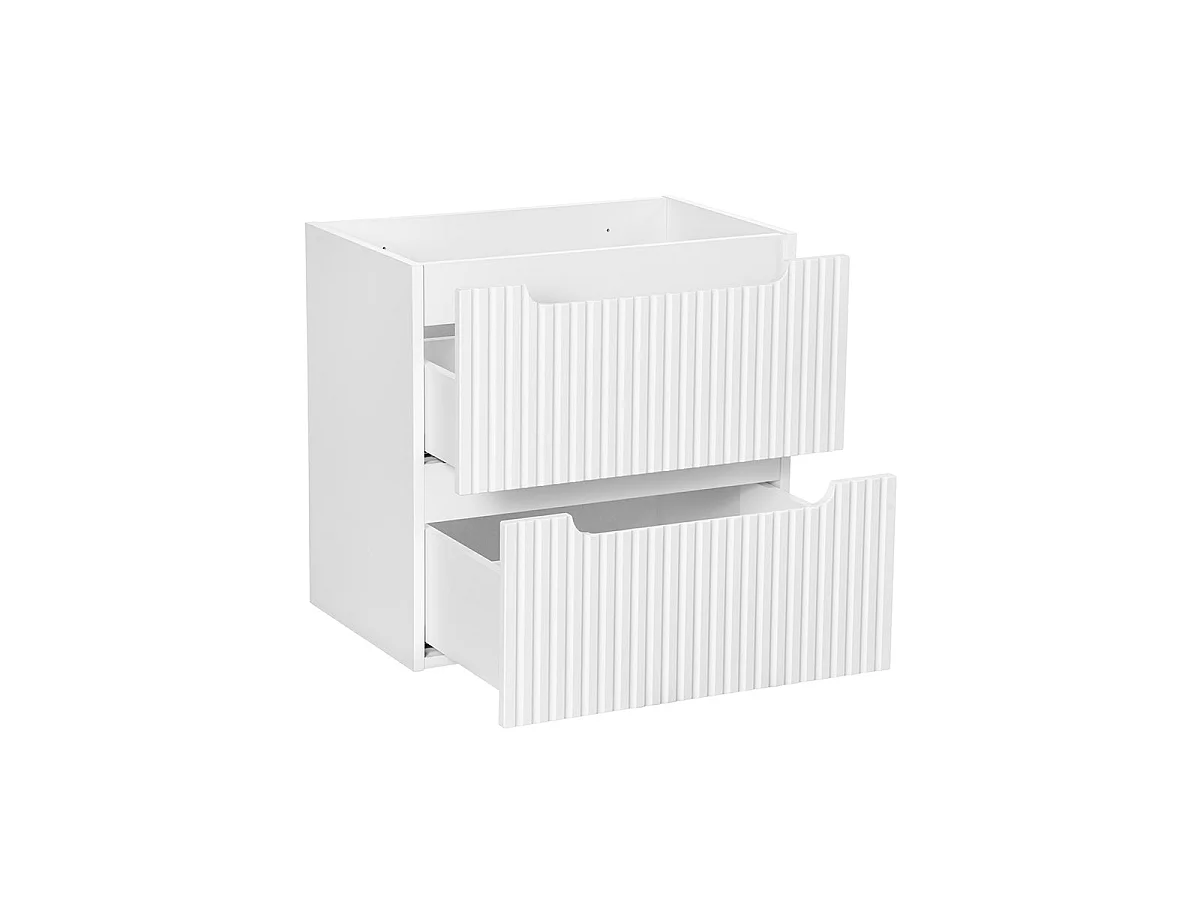 Meuble sous-vasque 60cm 2 tiroirs Riva Blanc