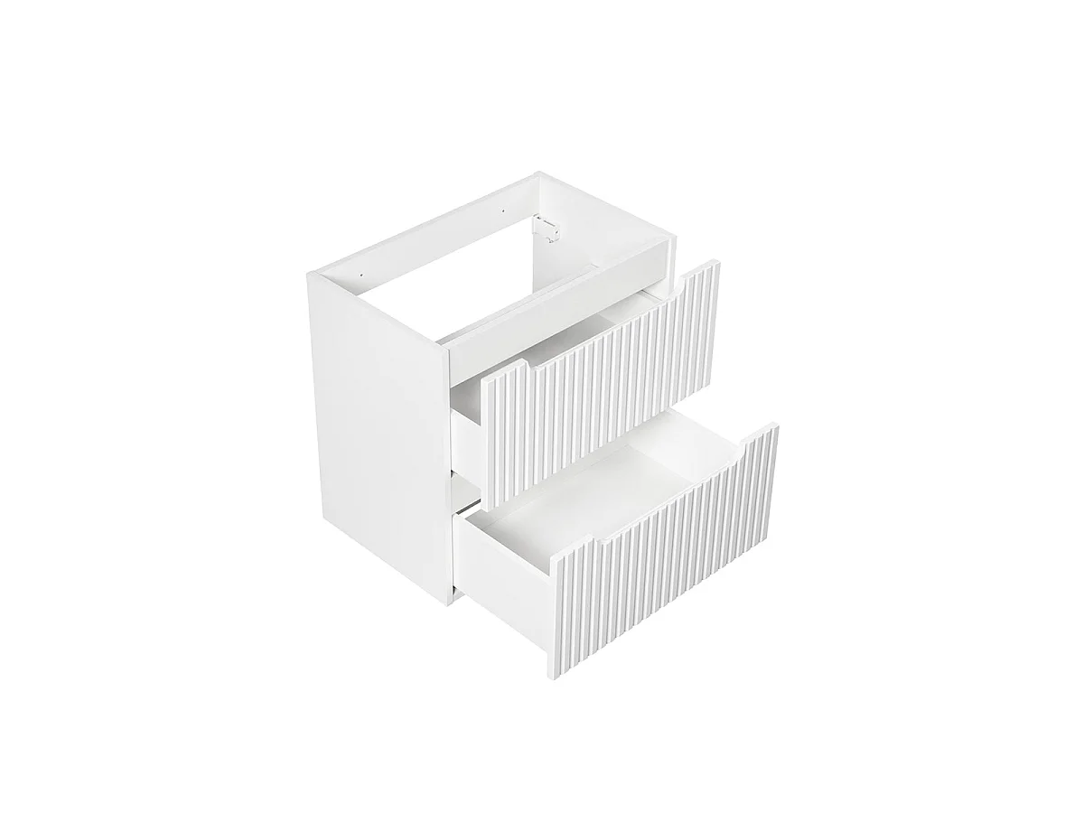 Meuble sous-vasque 60cm 2 tiroirs Riva Blanc