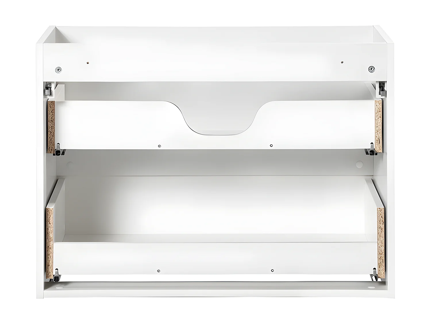 Mobile bagno senza lavabo Riva bianco e marrone 80cm