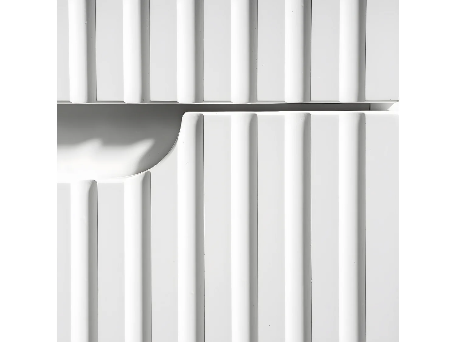 Meuble sous-vasque 120cm 4 tiroirs plan de toilette Riva Blanc et Bois