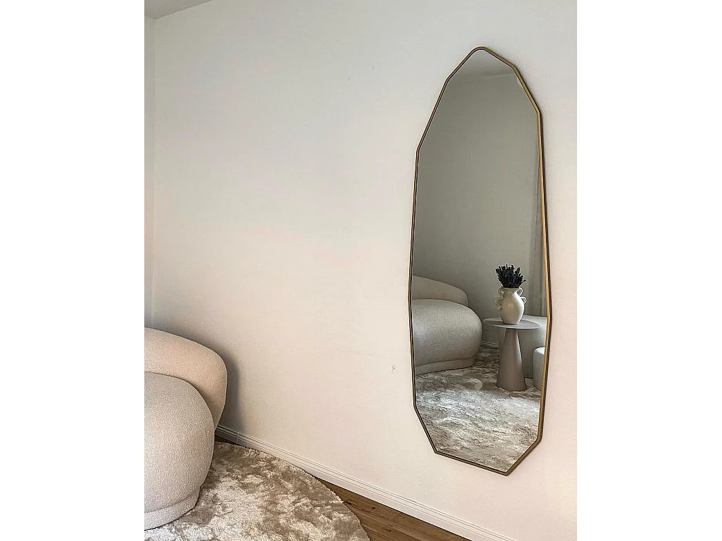 Miroir sur pied TARTAS 165 cm Métal Doré
