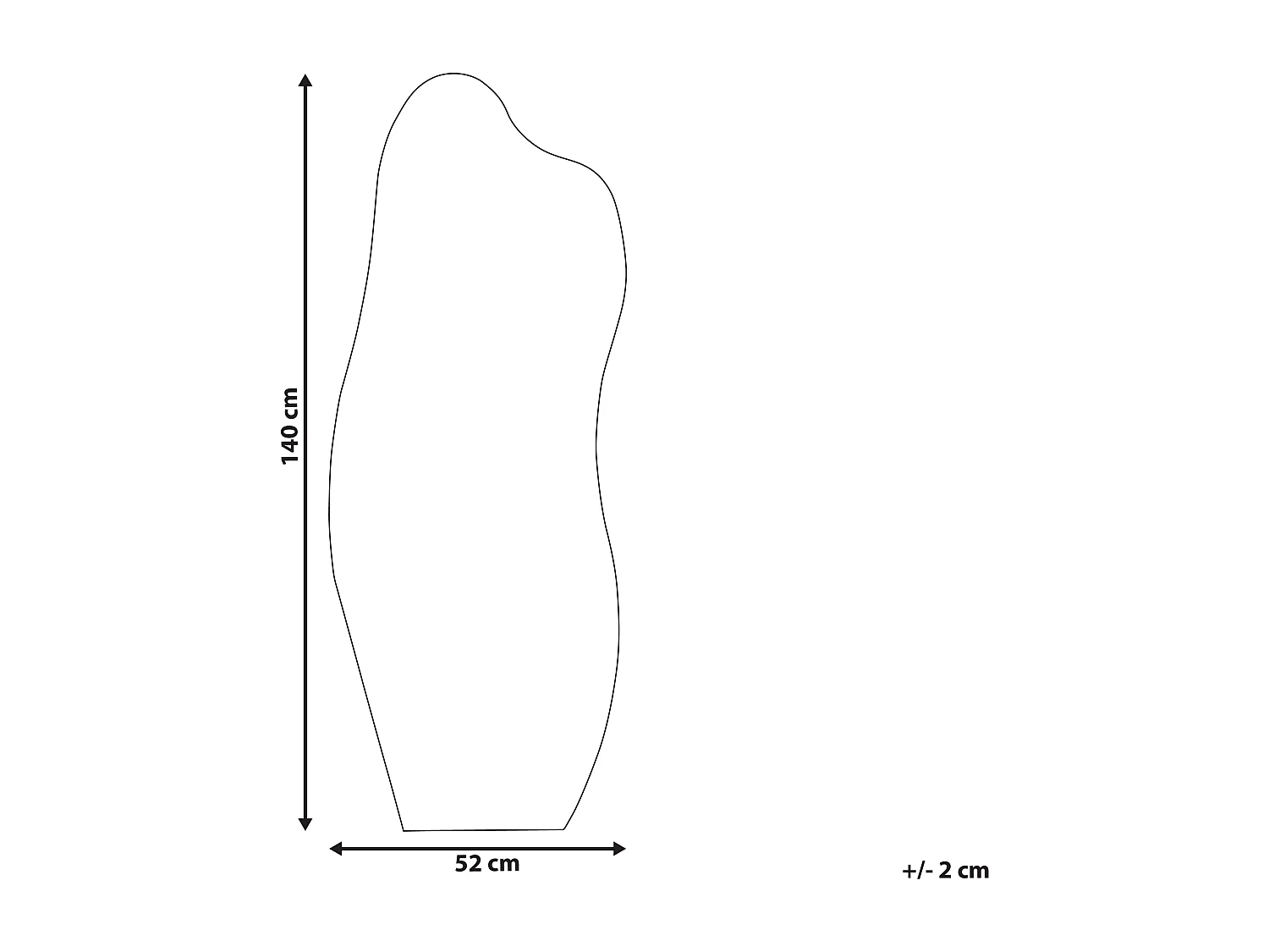 Wandspiegel ESTANG 50 cm 140 cm Zilver