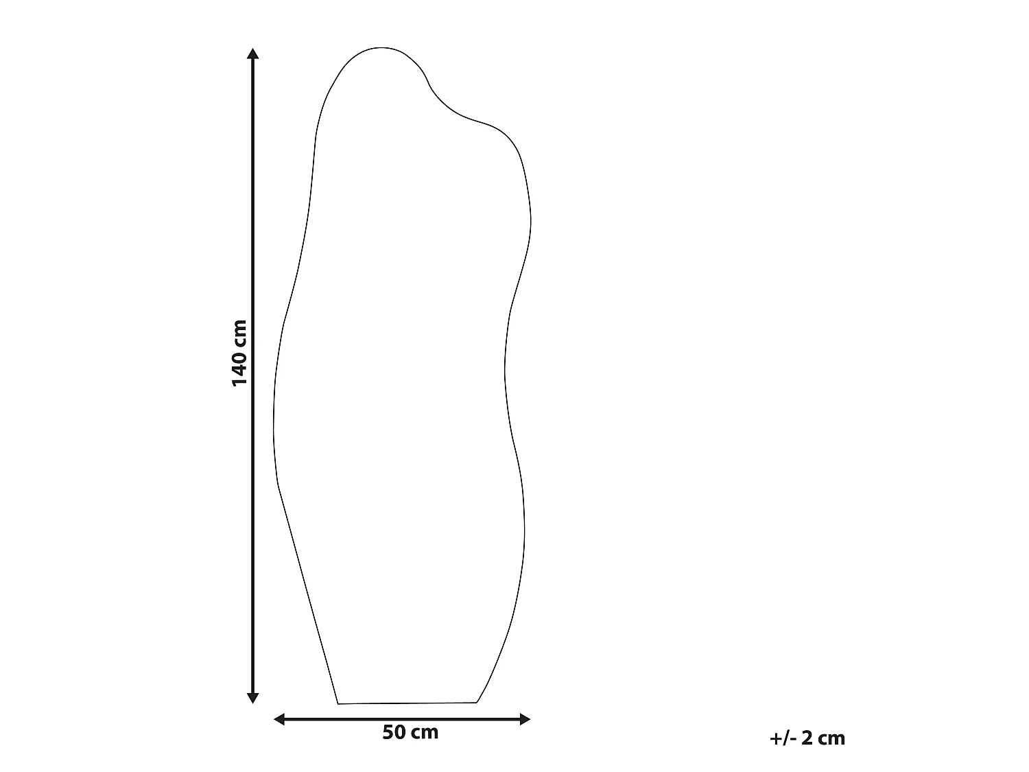 Wandspiegel ESTANG 50 cm 140 cm Zilver