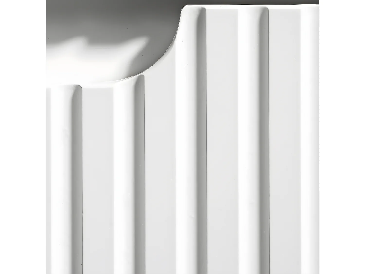 Meuble simple vasque encastrée 60cm 2 portes Riva Blanc