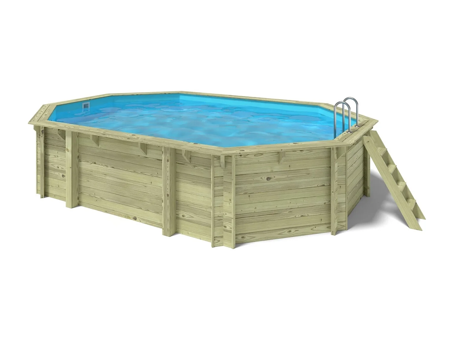 Piscine en bois 6,57x4,57 - H.1,31 m - avec filtration et coffre - BAS749OSPI+SZA - ALTANKA