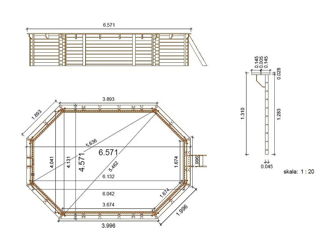 Piscine en bois 6,57x4,57 - H.1,31 m - avec filtration et coffre - BAS749OSPI+SZA - ALTANKA