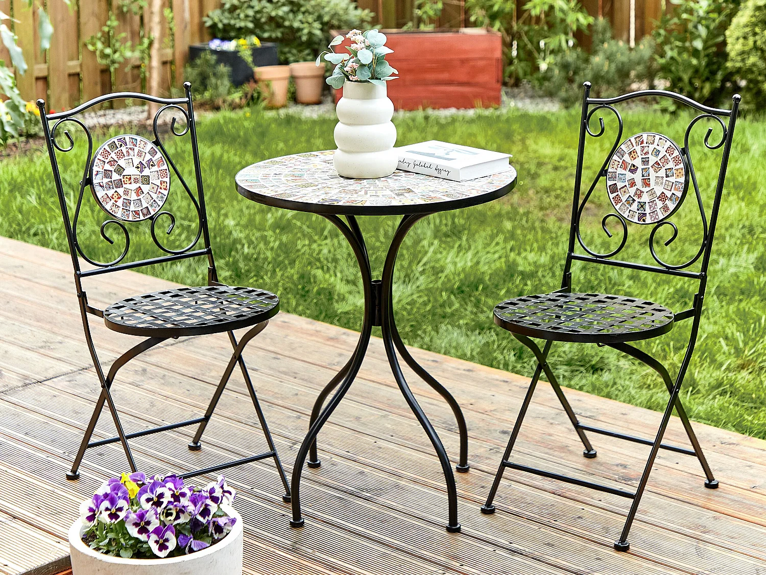 Table bistrot CASARIO 60 cm 60 cm Noir