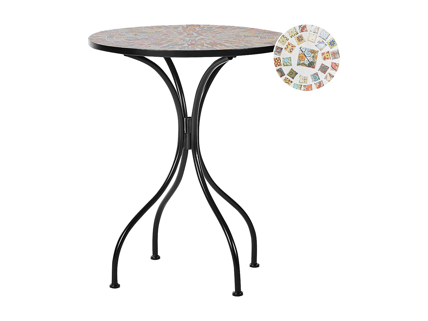 Table bistrot CASARIO 60 cm 60 cm Noir
