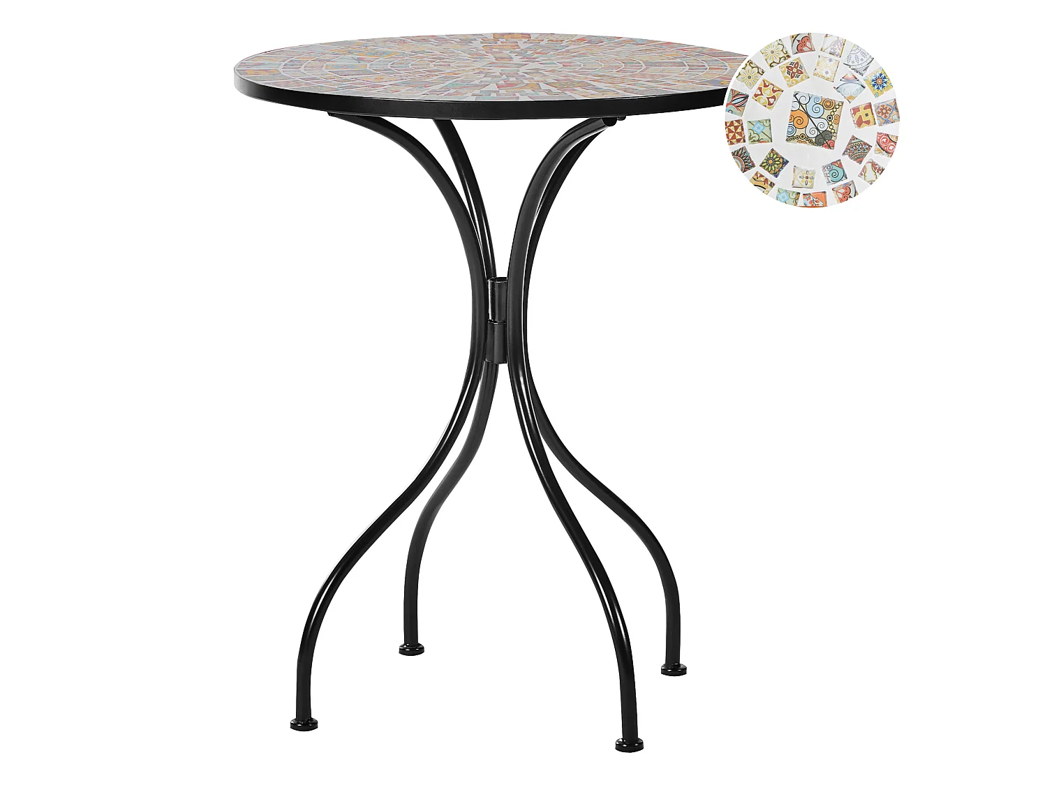 Table bistrot CASARIO 60 cm 60 cm Noir