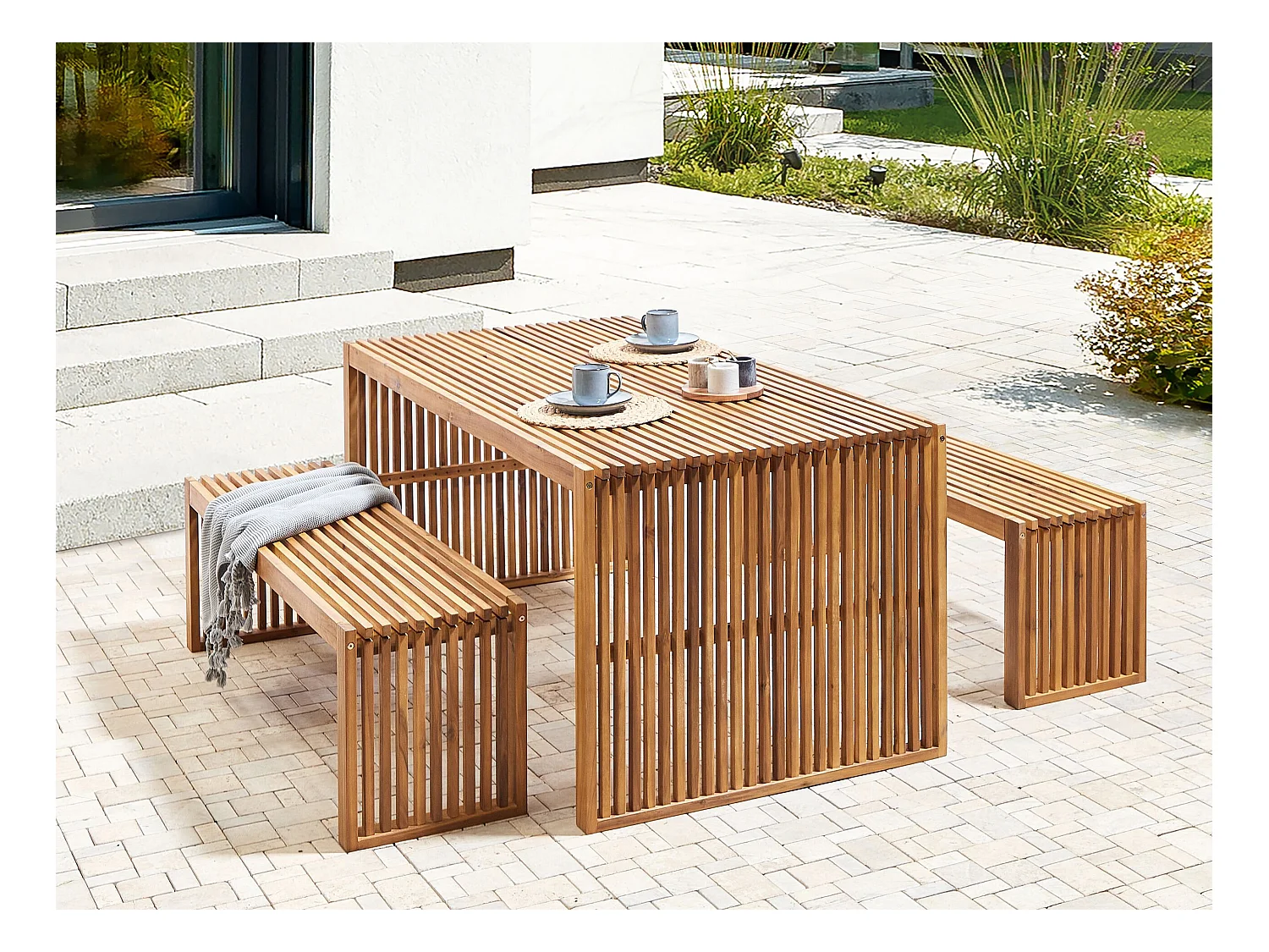 Gartentisch SULZANO 180 cm 90 cm Akazienholz Braun