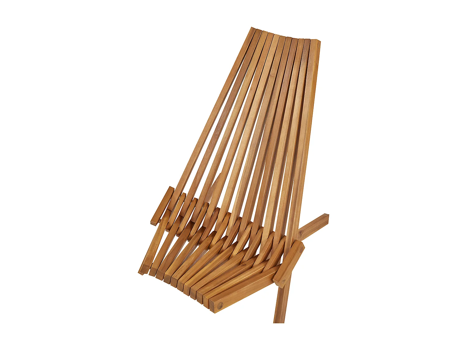Lot de 2 chaises de jardin BELLANO Acacia Marron