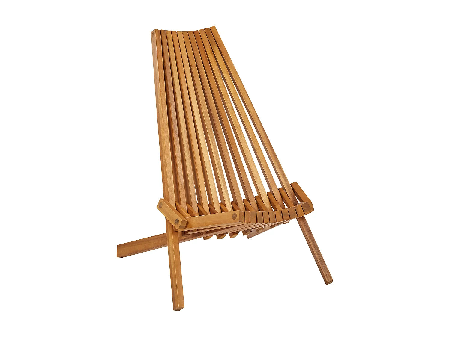 Conjunto de 2 cadeiras de jardim BELLANO Madeira de acácia Castanho