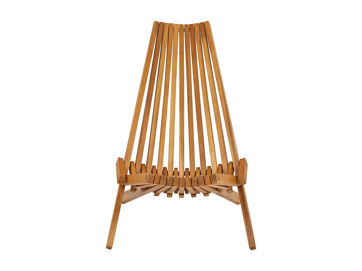 Conjunto de 2 cadeiras de jardim BELLANO Madeira de acácia Castanho