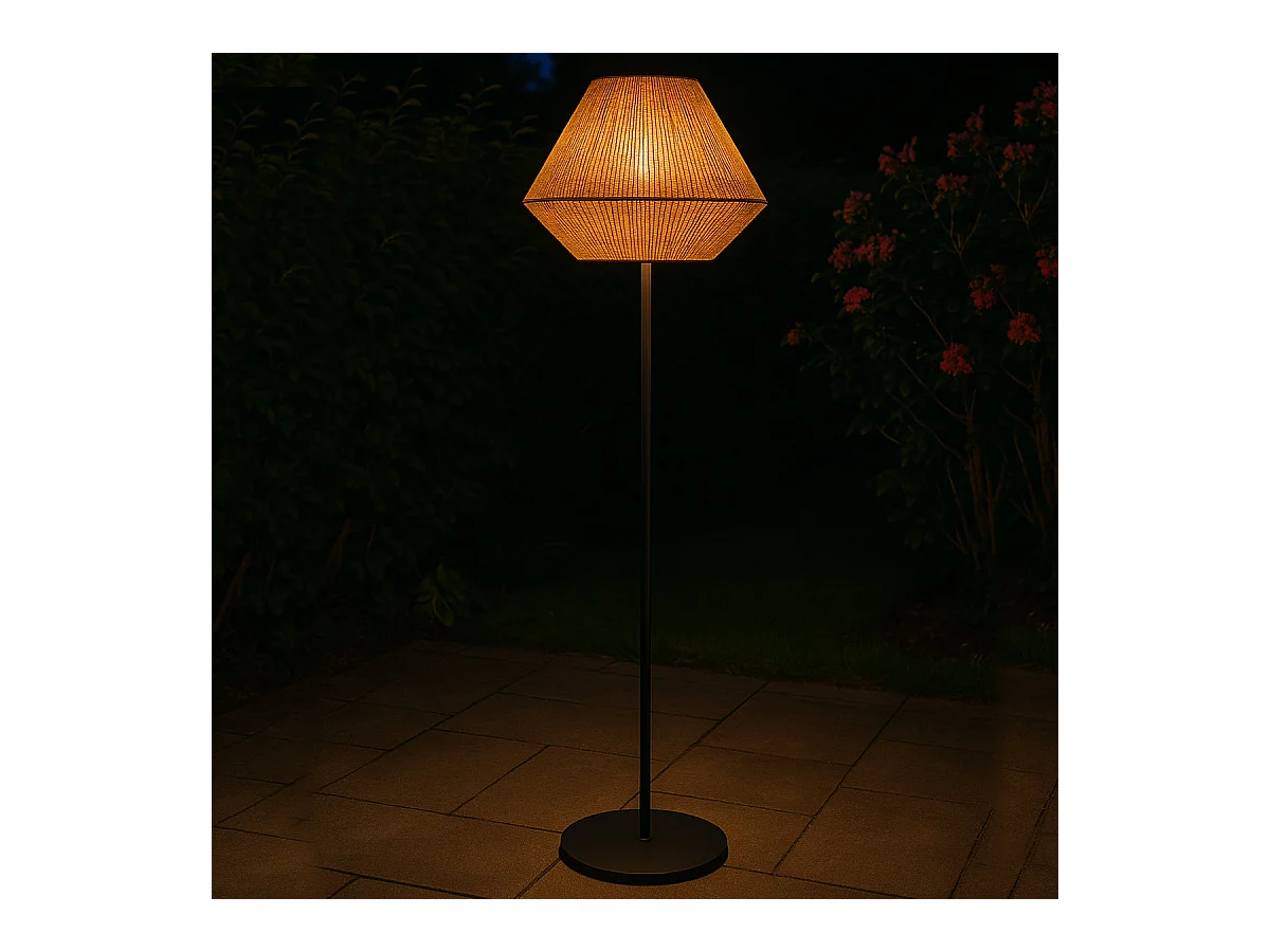 Lampadaire sans fil DARSON Beige Corde H151cm