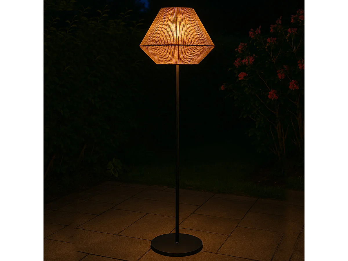 Lampadaire sans fil DARSON Beige Corde H151cm