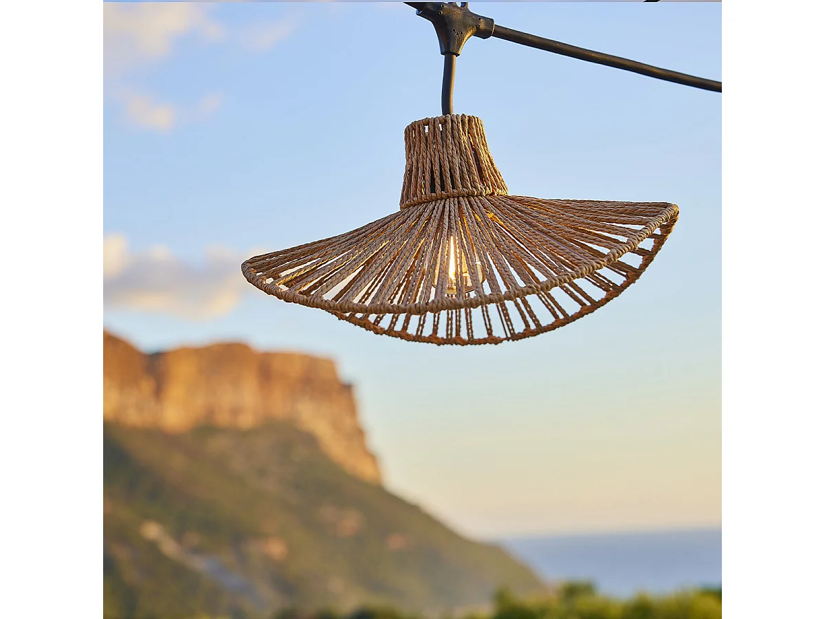 Guirlande raccordable d'extérieur WAVY LIGHT Beige Corde 6m