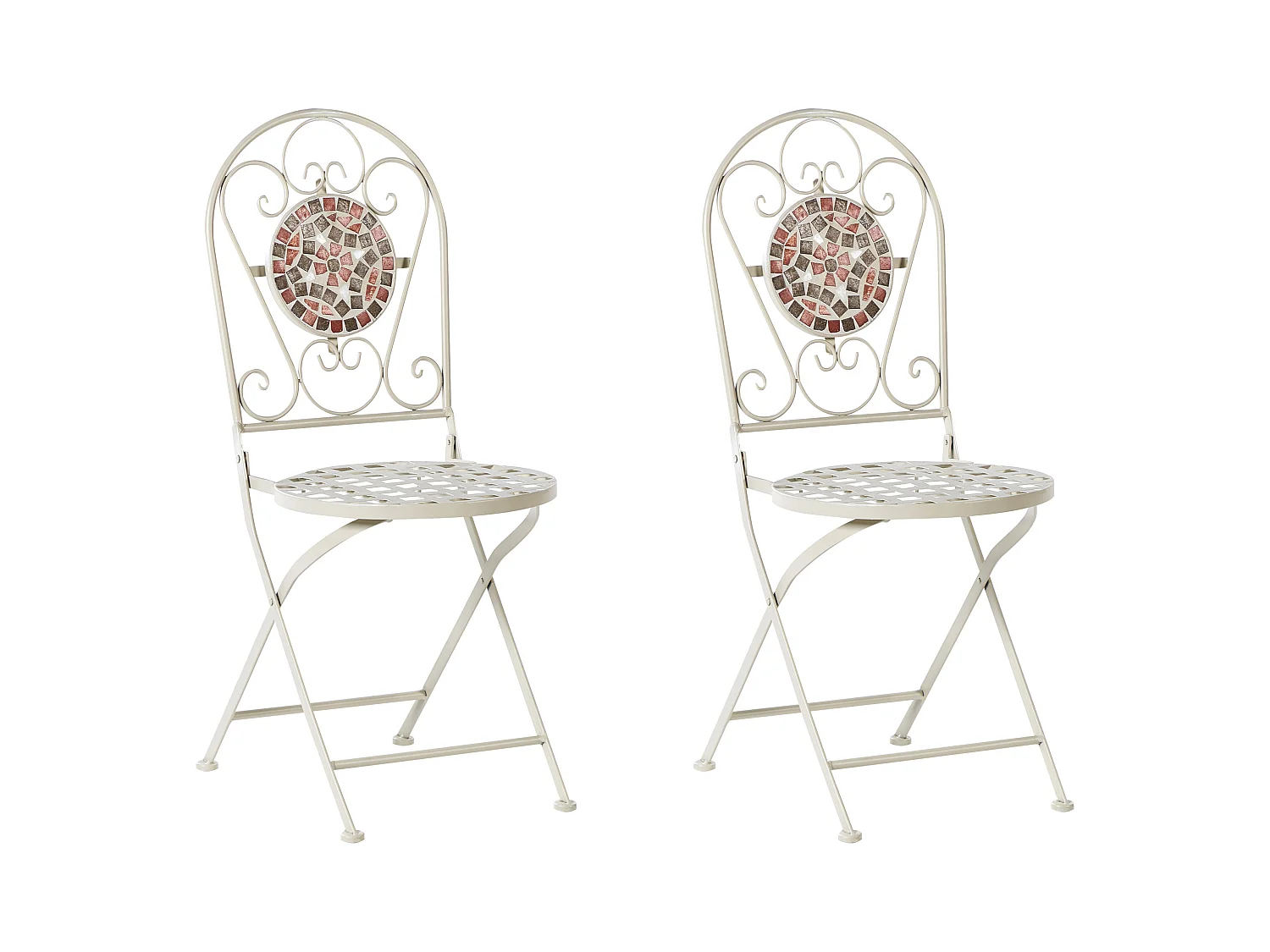 Lot de 2 chaises de jardin SPELLO Métal Blanc