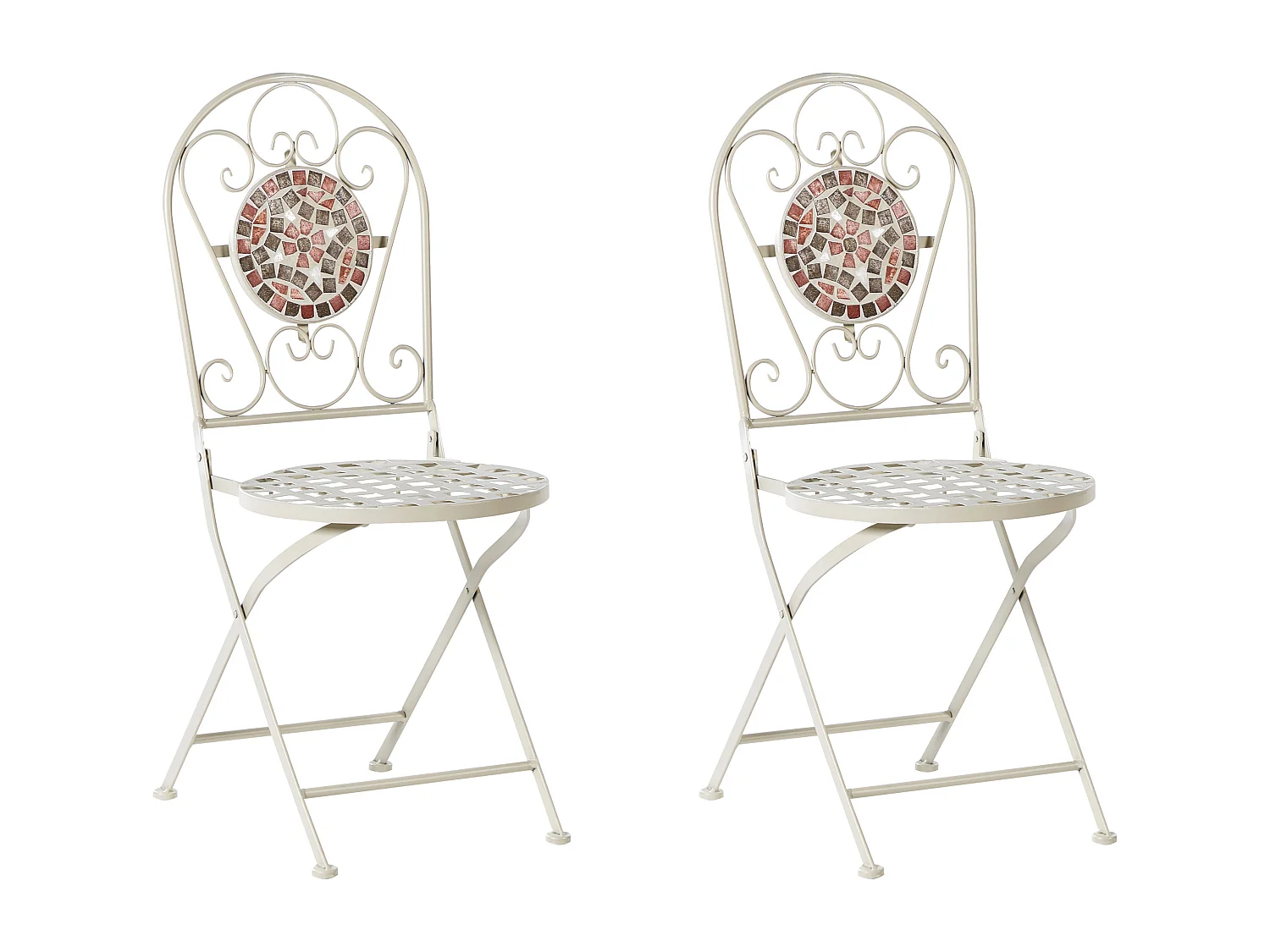 Lot de 2 chaises de jardin SPELLO Métal Blanc