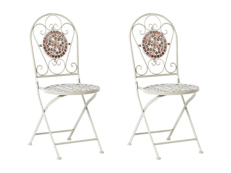 Lot de 2 chaises de jardin SPELLO Métal Blanc