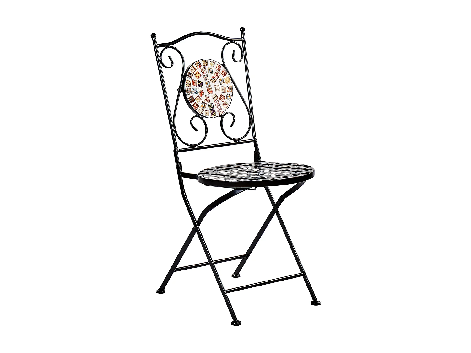 Lot de 2 chaises de jardin CASARIO Métal Noir