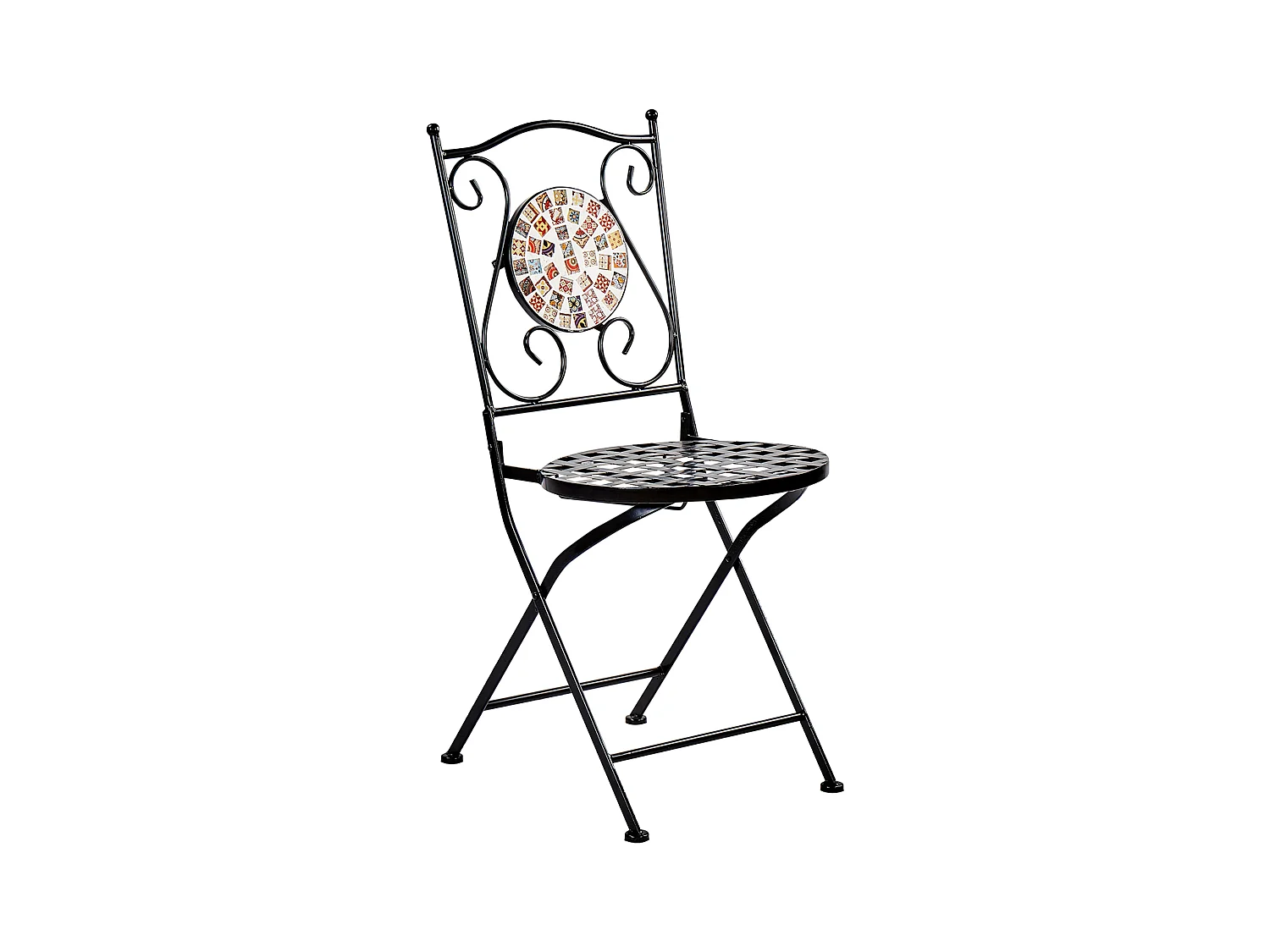 Lot de 2 chaises de jardin CASARIO Métal Noir