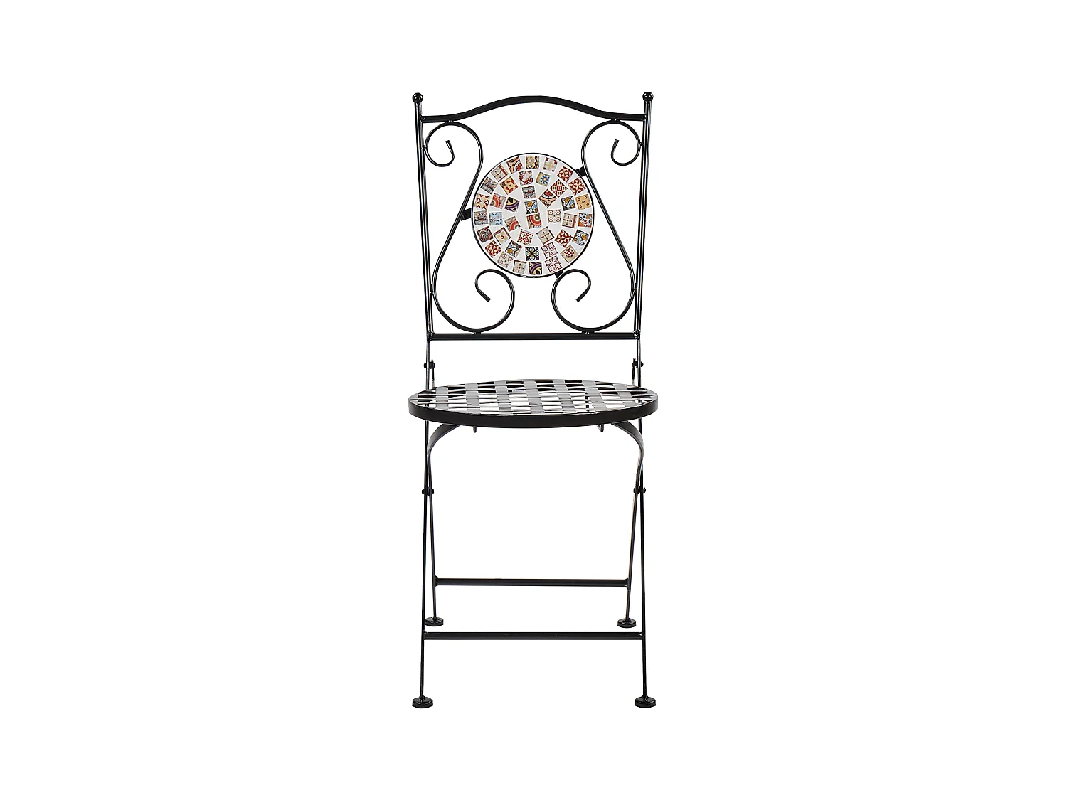 Lot de 2 chaises de jardin CASARIO Métal Noir