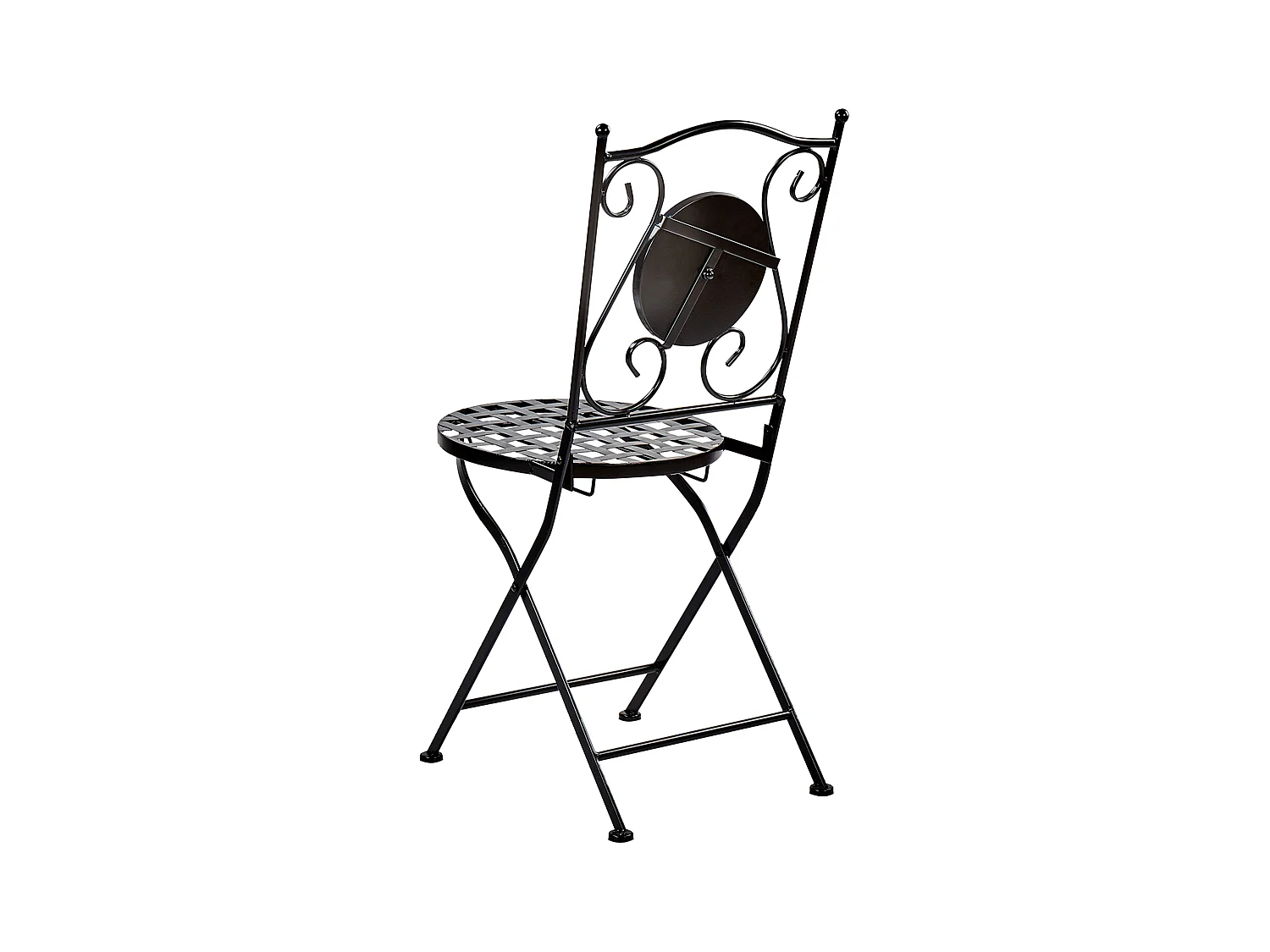 Lot de 2 chaises de jardin CASARIO Métal Noir