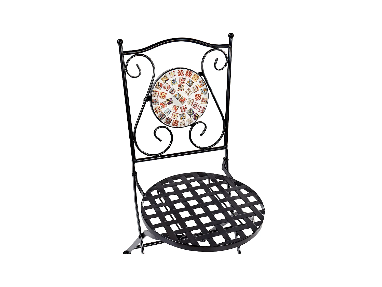 Lot de 2 chaises de jardin CASARIO Métal Noir