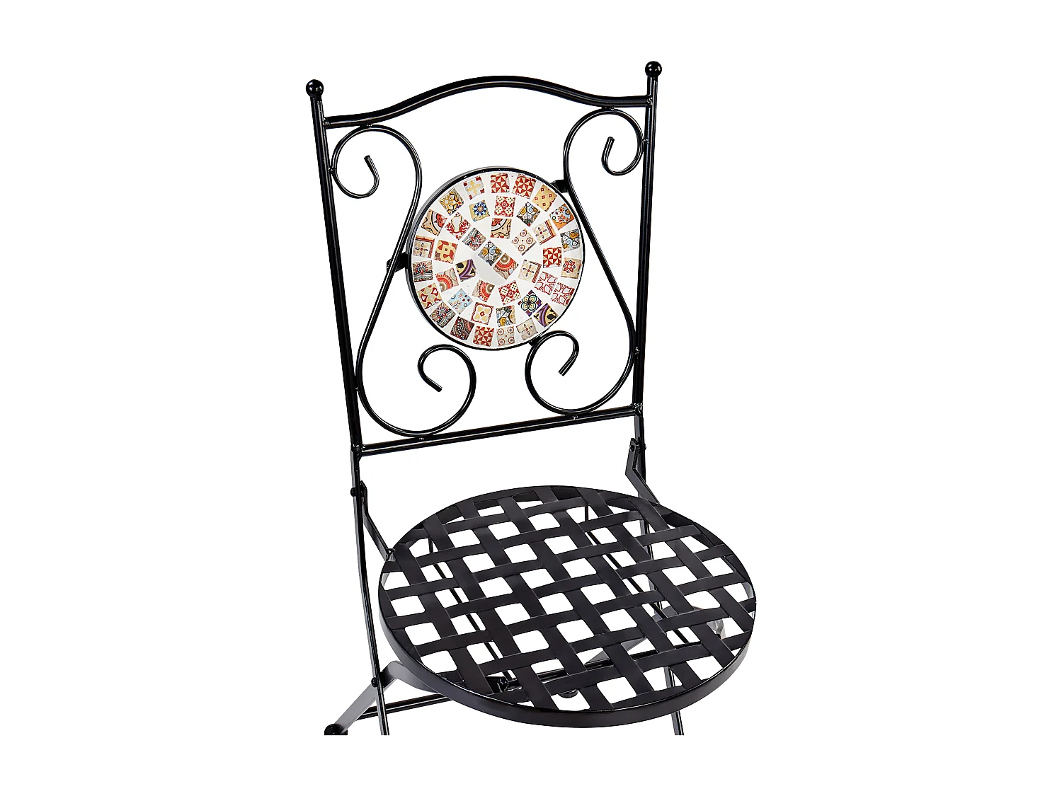 Gartenstuhl 2er Set CASARIO Metall Schwarz