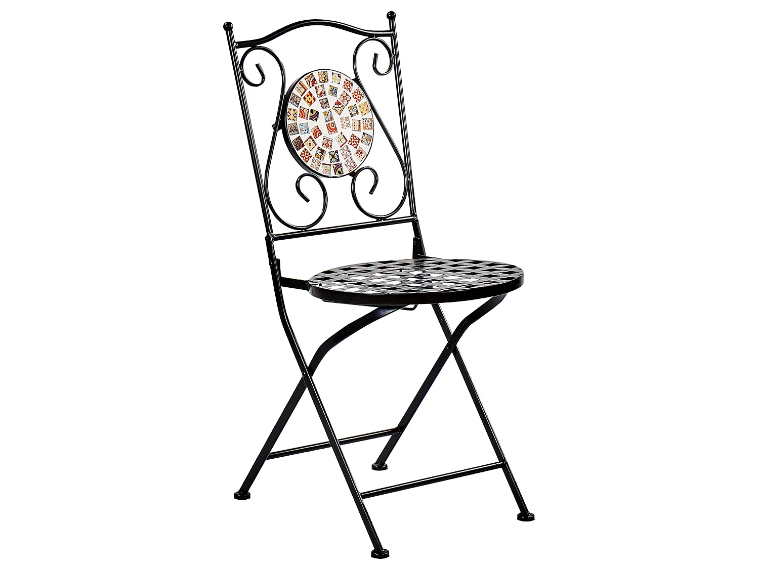 Lot de 2 chaises de jardin CASARIO Métal Noir