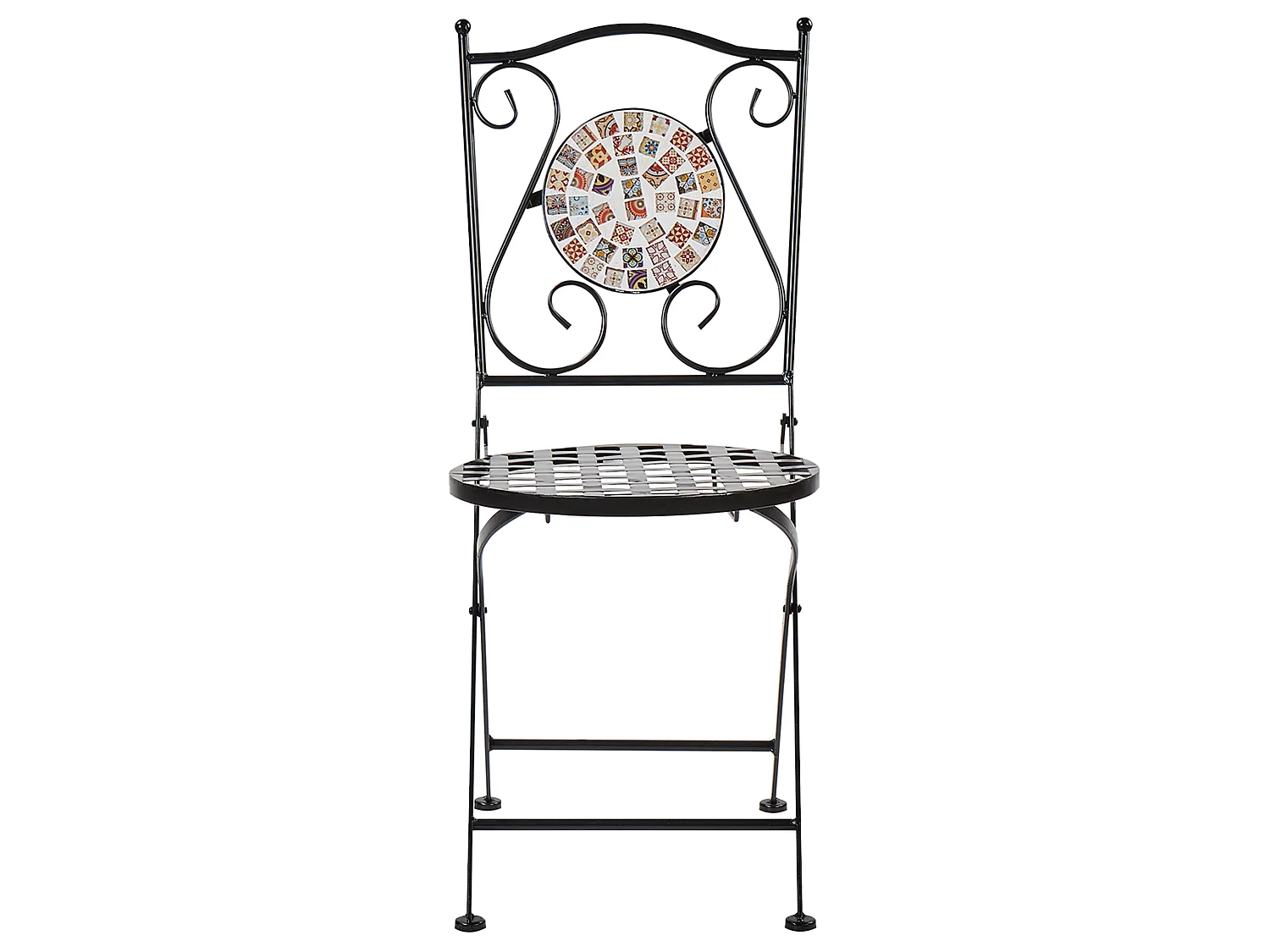Lot de 2 chaises de jardin CASARIO Métal Noir