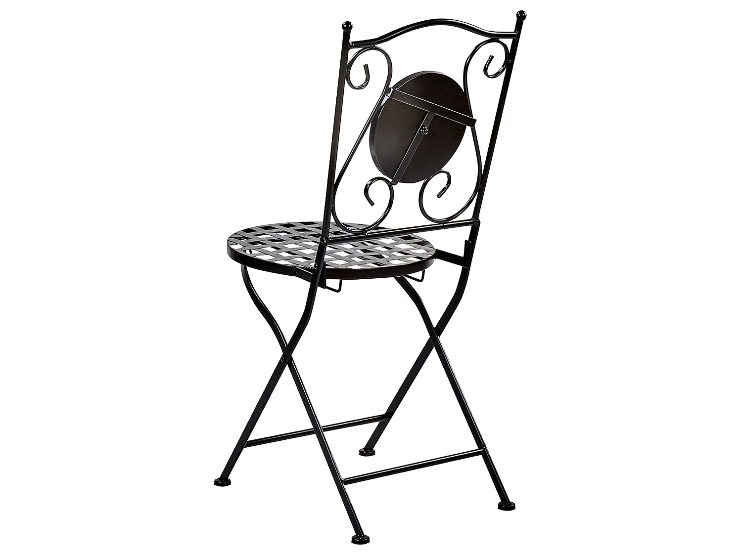 Lot de 2 chaises de jardin CASARIO Métal Noir
