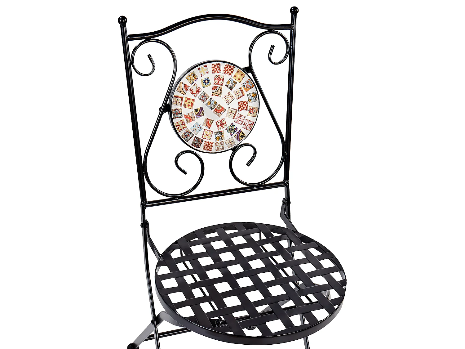 Lot de 2 chaises de jardin CASARIO Métal Noir