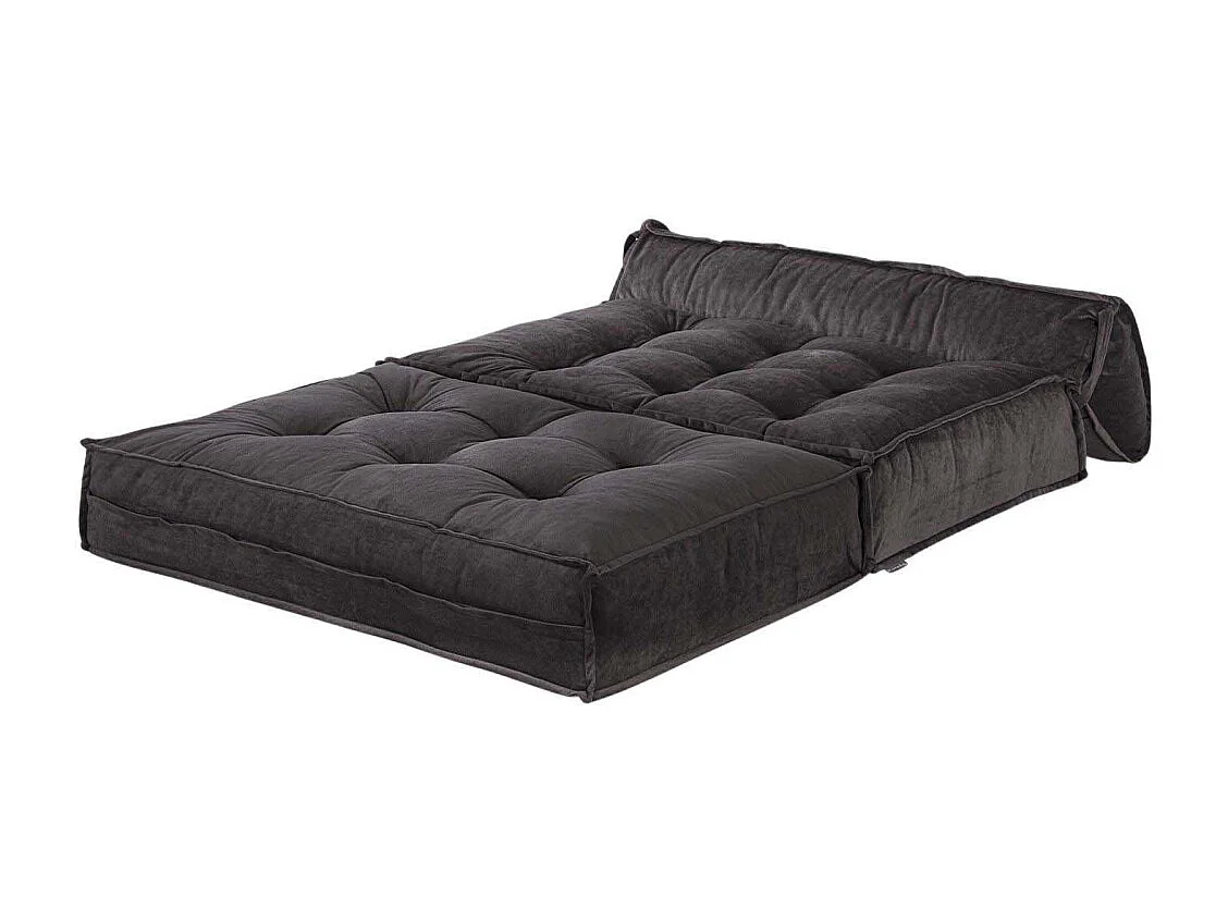 Canapé chauffeuse 2 places velours Mocca