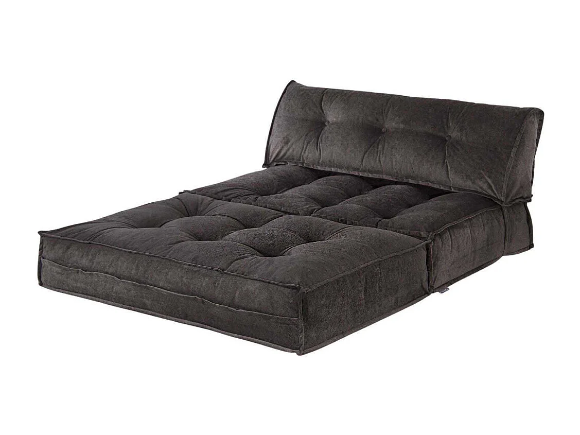 Canapé chauffeuse 2 places velours Mocca