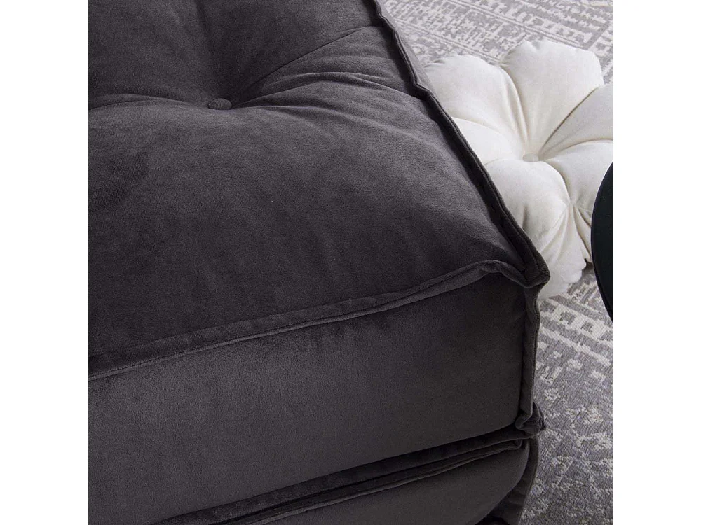 Canapé chauffeuse 2 places velours Mocca