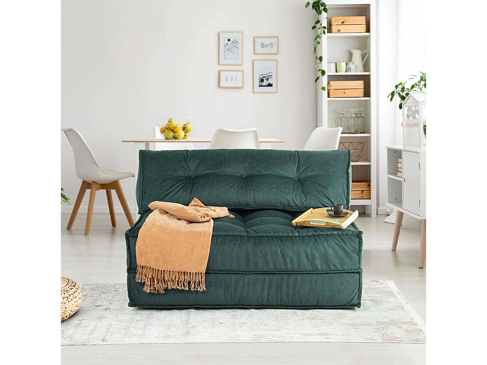 Canapé chauffeuse 2 places velours Mocca