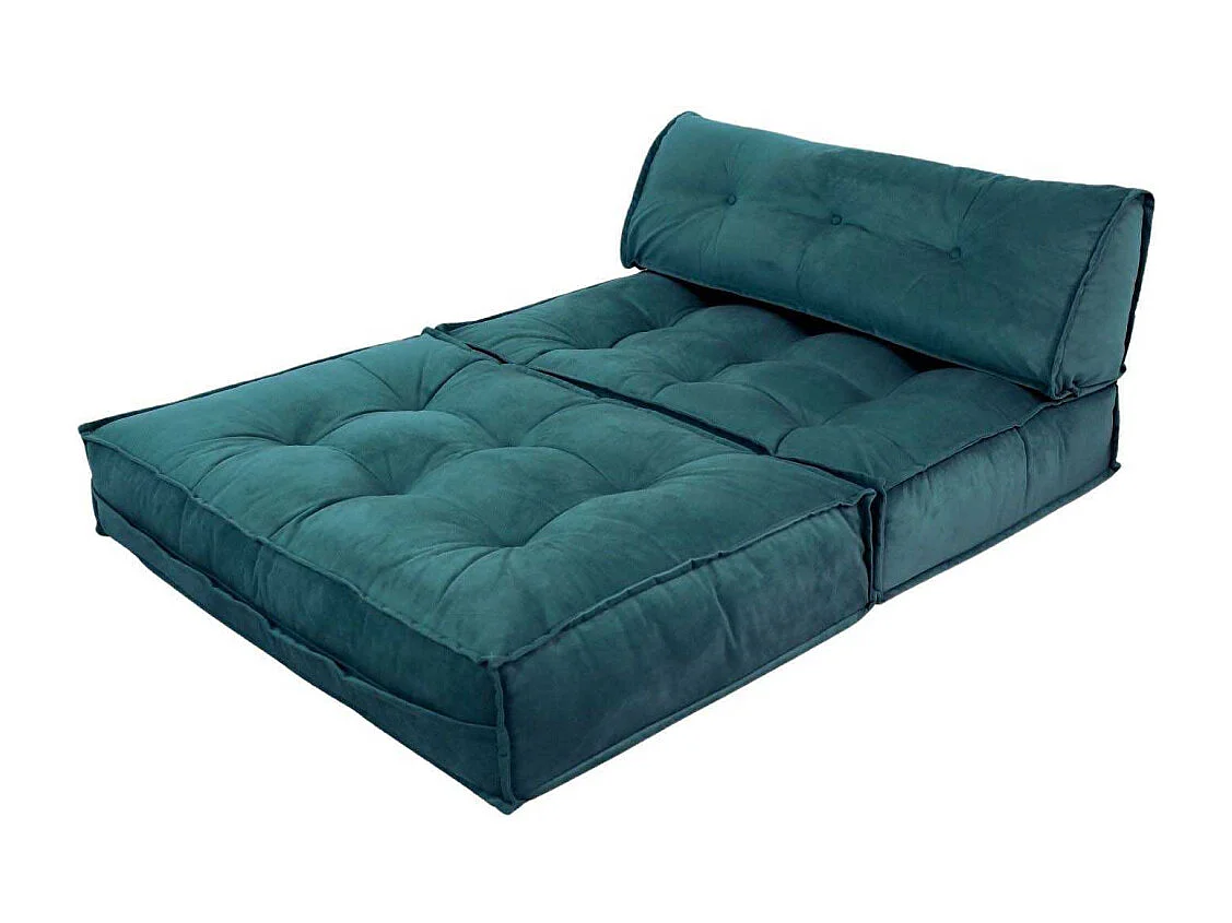 Canapé chauffeuse 2 places velours Mocca