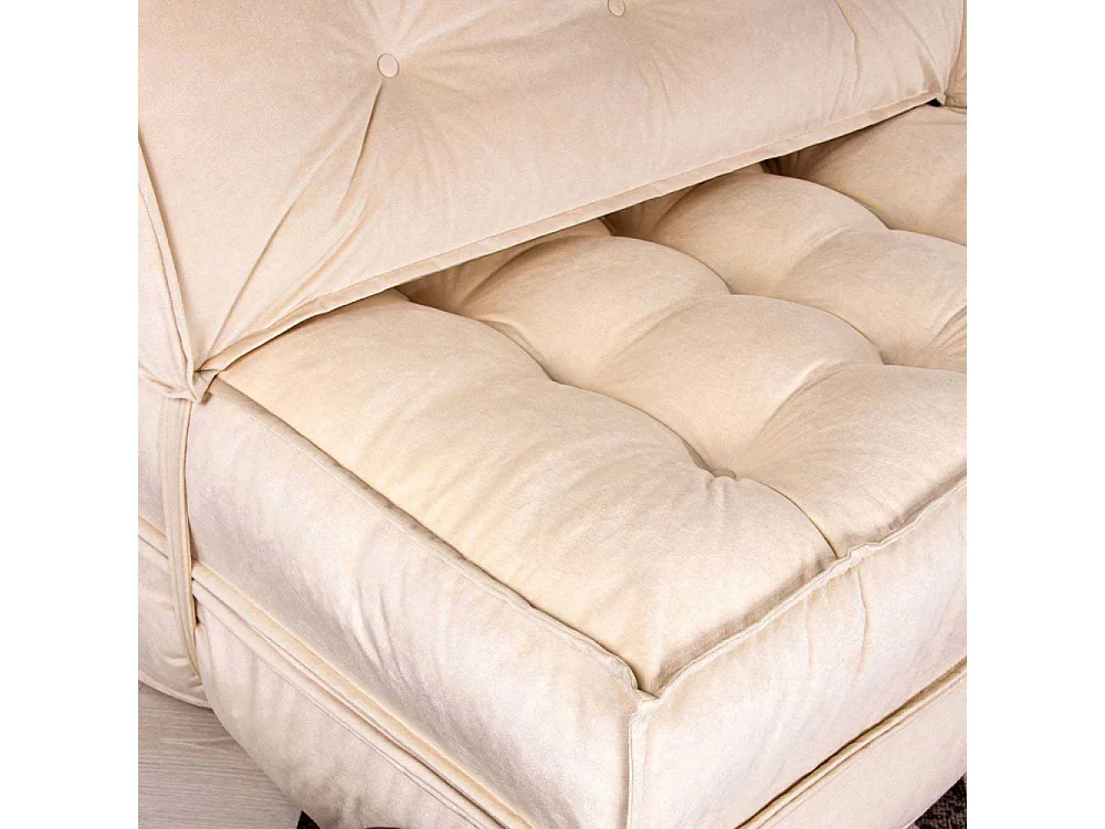 Canapé chauffeuse 2 places velours Mocca