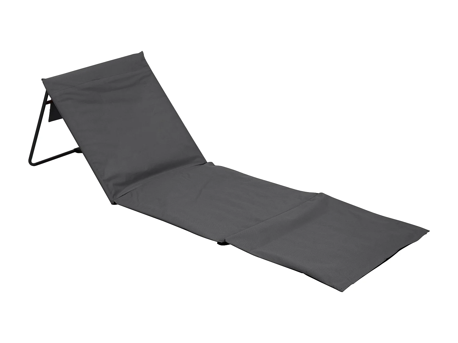 Floraya -set van 2 strandmatten met rugleuning - grijs