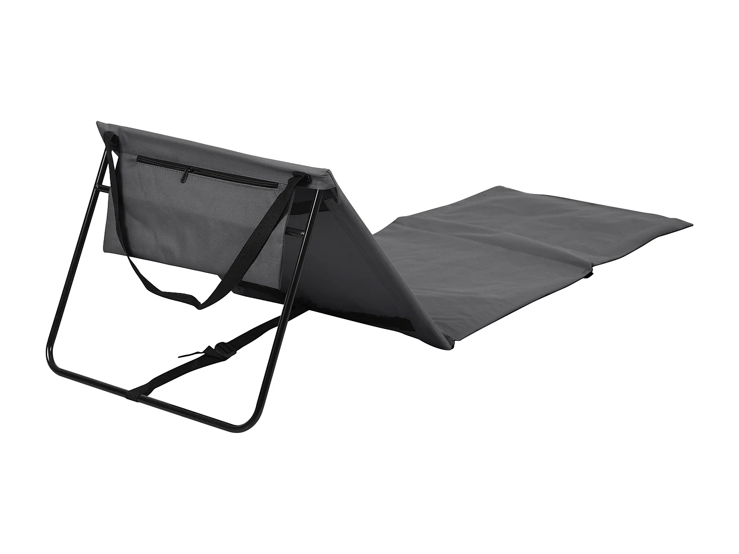 Floraya -set van 2 strandmatten met rugleuning - grijs