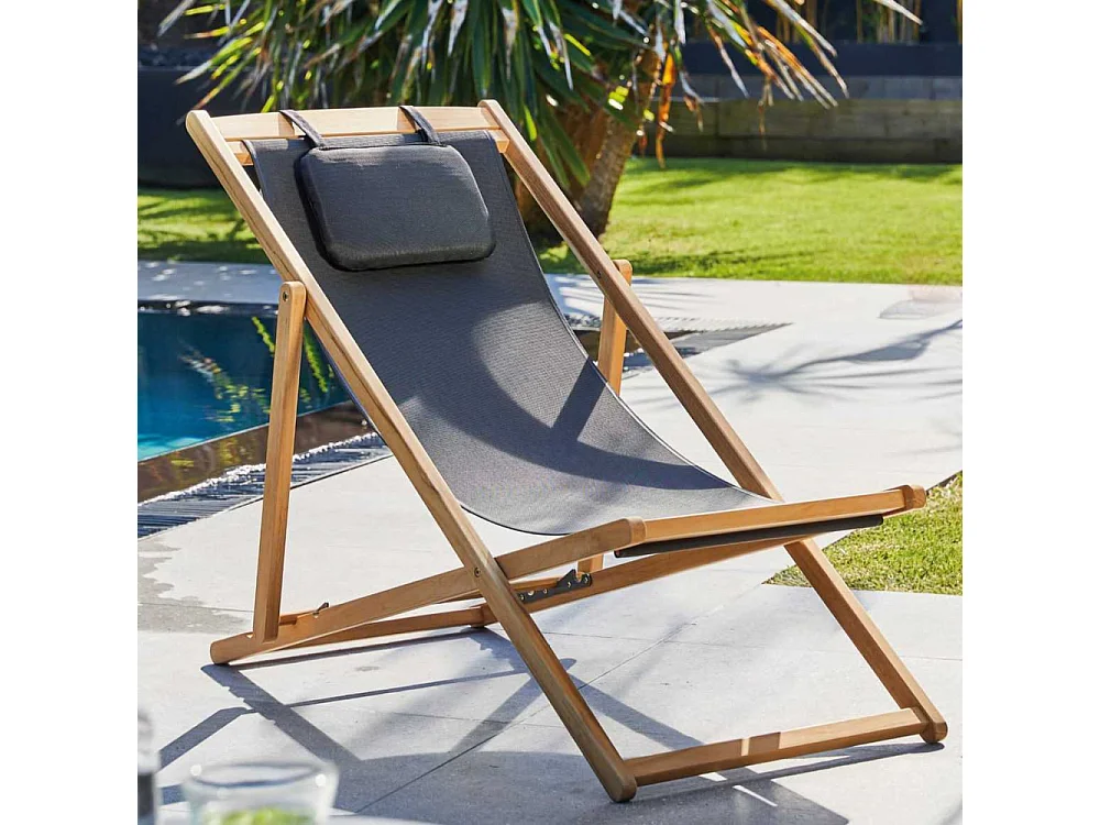 Chilienne en teck et toile Newton