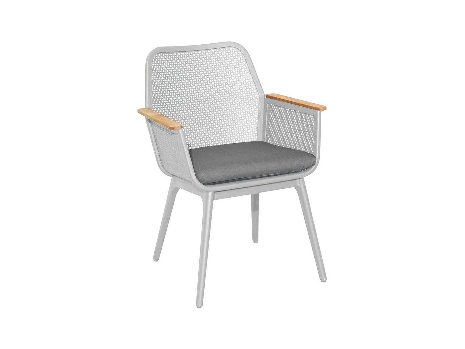Fauteuil de jardin en aluminium monobloc Maestro Blanc et Graphite