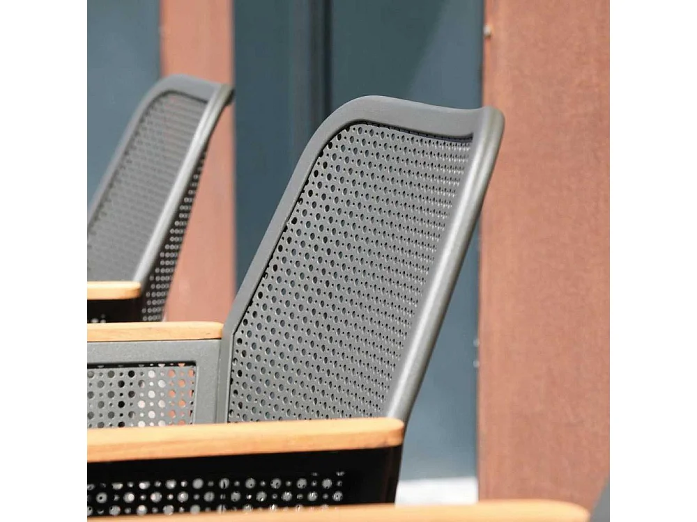 Fauteuil de jardin en aluminium monobloc Maestro Blanc et Graphite
